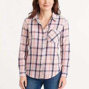 PRINCE & FOX Plaid Cotton Button Down Shirt Small